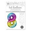 Picture of FOIL BALLOON NUMBER 8 MULTI COLOUR 25 INCH